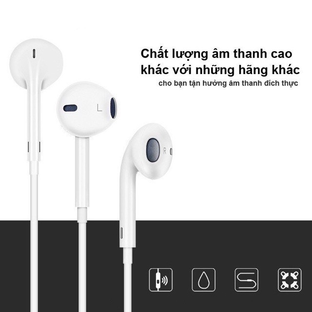 Tai nghe iphone 7/7s plus/8/8s plus/x/xs max,11 tại nghe chân iphone có dây nhét tai- Bh 6 tháng, lỗi đổi