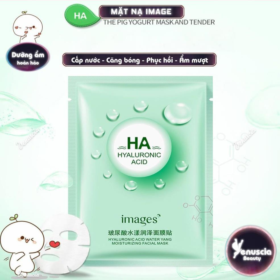 Mặt nạ giấy dưỡng trắng da mụn cấp ẩm thải độc HA Images - Mask