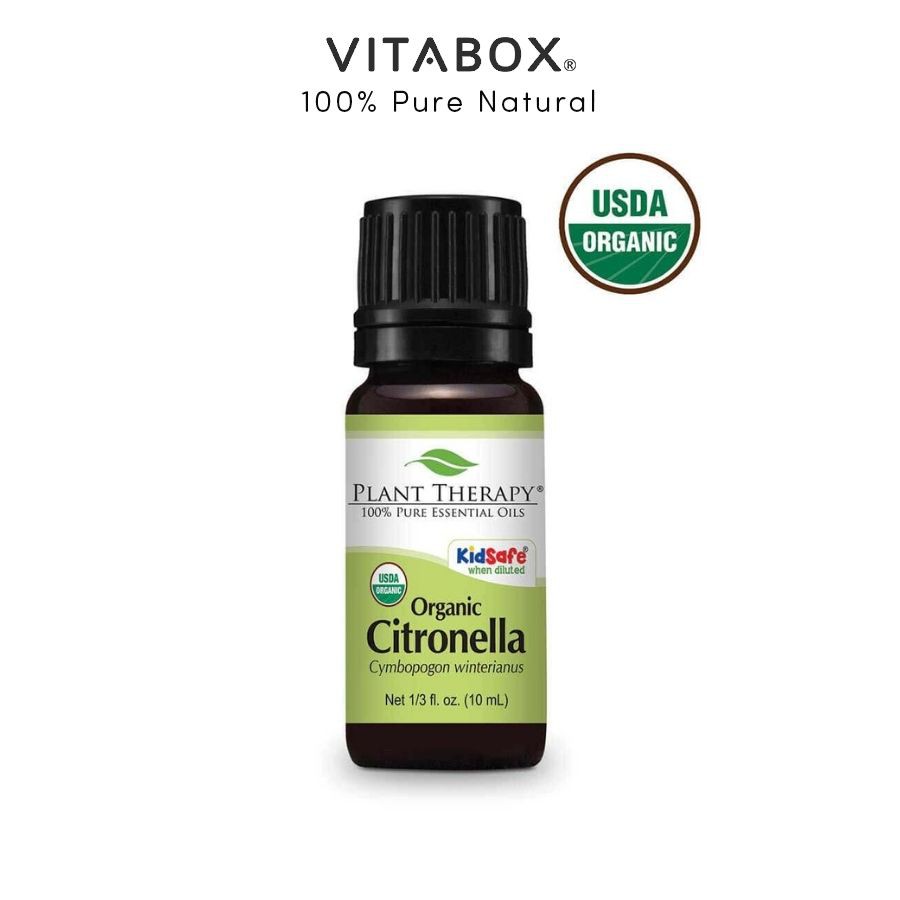 Plant Therapy  - Tinh Dầu Sả Đỏ Hữu Cơ - Citronella Organic KidSafe Essential Oil - 10mL