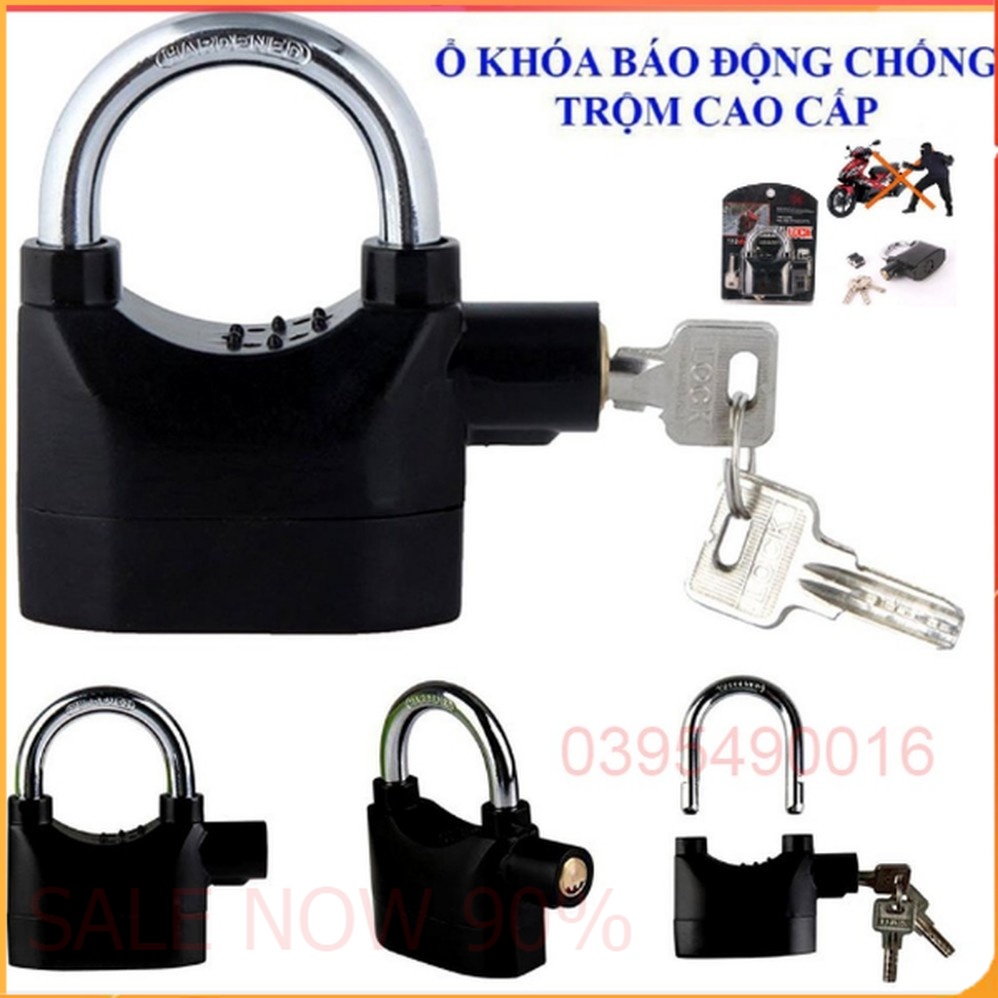 Ổ khóa chống trộm KINBAR thông minh chính hãng hú báo động 110db thắng đĩa xe máy cửa nhà loại tốt cao cấp