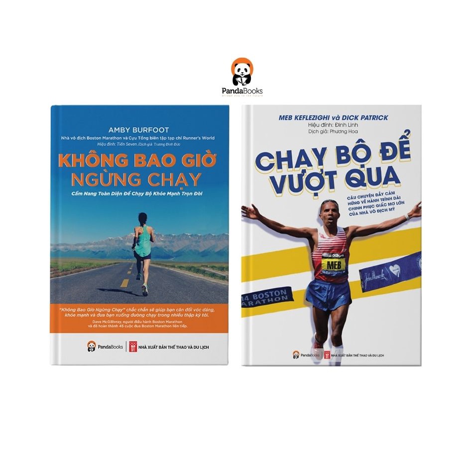 COMBO 2 Sách Chạy bộ để vượt qua + Không bao giờ ngừng chạy