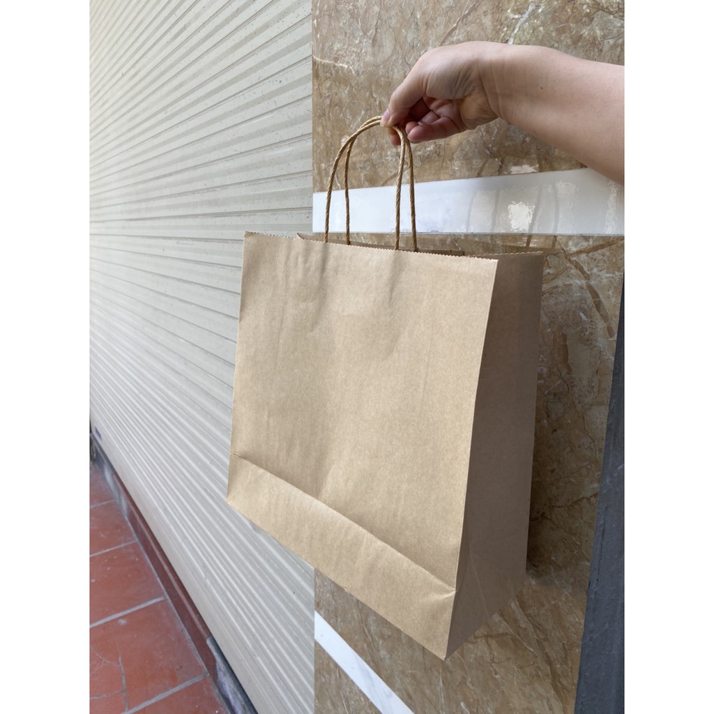 10 Túi giấy krap Nhật 30x32x13cm quai giấy xoắn cao 30cm ngang 32cm hông 13cm SET 10 CÁI | BigBuy360 - bigbuy360.vn