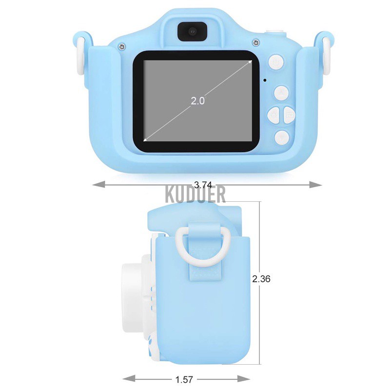 Mini Digital Camera 1080P Video Camcorder 2'' IPS Screen For Children Kids Gift