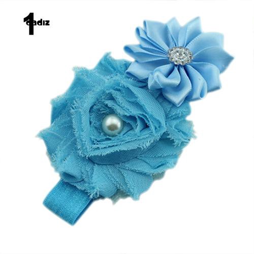 Băng đô nơ quấn đầu đính hạt giả ngọc trai cho bé gái