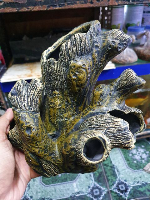 NÚI HANG TRANG TRÍ HỒ CÁ NON BỘ 20x13x20cm