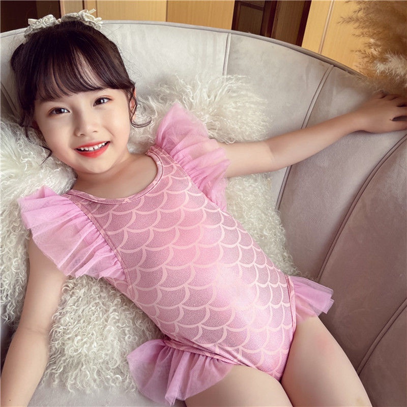 Đồ Bơi Một Mảnh In Hình Nàng Tiên Cá Cho Bé Gái