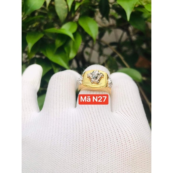 nhẫn nam mạ vàng ver sac kiểu dáng phong cách trẻ trung