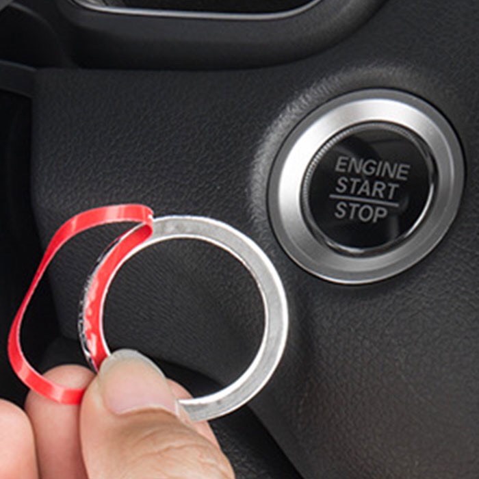 1 Nhẫn Đính Đá Lấp Lánh Sang Trọng Trang Trí Nút Khởi Động Xe Hơi