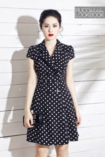 Đầm Vest Chấm Bi Sang Trọng