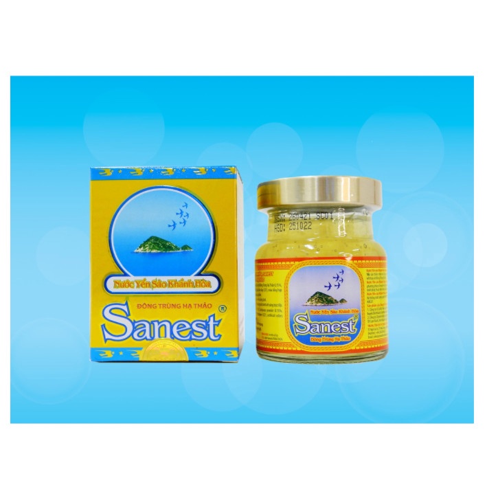 Nước Yến sào Khánh Hòa Sanest Đông trùng hạ thảo đóng lọ 70ml