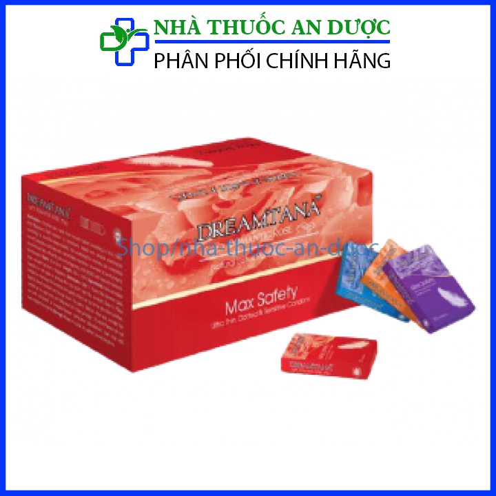 Bao cao su siêu mỏng có gai Dreamtana kéo dài thời gian quan hệ hộp 10 chiếc