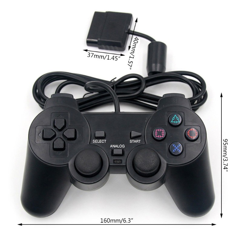 Tay cầm chơi game có dây rung kép tương thích với Play station 2