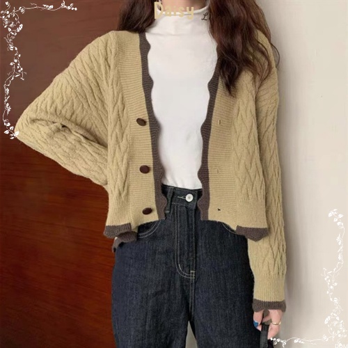 [SP Tốt,Hỏa Tốc] Áo Khoác Cardigan Len Màu Kem Áo Len Trơn Form Rộng Phong Cách Hàn Quốc - Mã AOL012