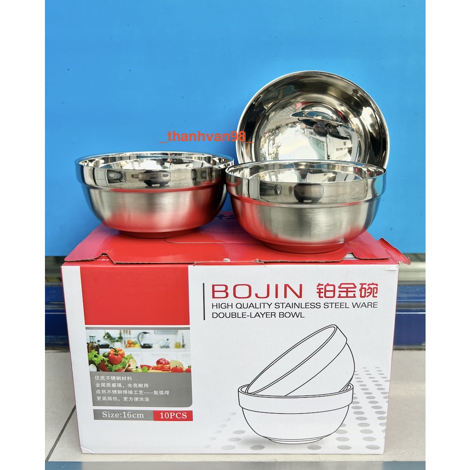 Tô, Chén, Bát INOX 2 Lớp Cách Nhiệt BOJIN Siêu Đẹp