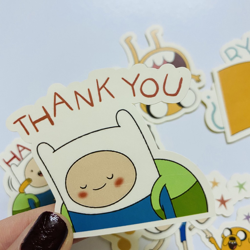 Sticker Animated Adventure Time dán trang trí laptop, máy tính bỏ túi, vali, điện thoại, đàn,...