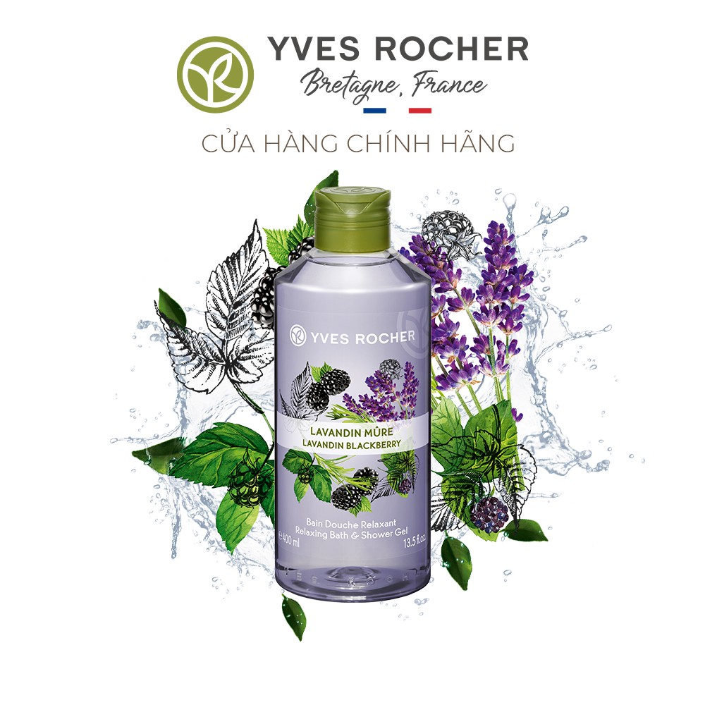 Sữa Tắm Yves Rocher Relaxing Bath And Shower Gel Lavandin Blackberry 400ml