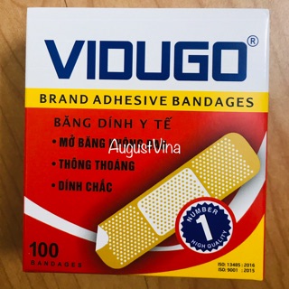 Băng keo cá nhân VIDUGO Đỏ : siêu dính- mở không đau