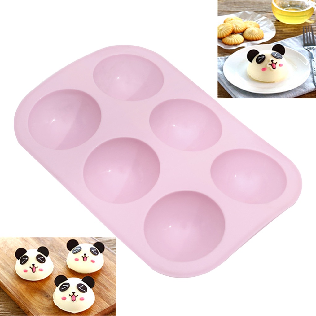 Khuôn silicone làm bánh kẹo mềm/nến/sô cô la/đá viên hình nửa hình tròn DIY