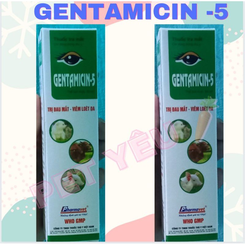 GENTAMICIN-5 dung dịch xịt viêm.loét da, viêm mắt thỏ bọ🐻🐻🐰🐰🐇🐇
