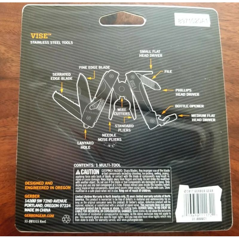 GERBER VISE KÌM ĐA NĂNG MÓC KHOÁ ĐA NĂNG