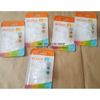NÚM TY SILICONE CỔ HẸP WESSER - đủ size (katydang)