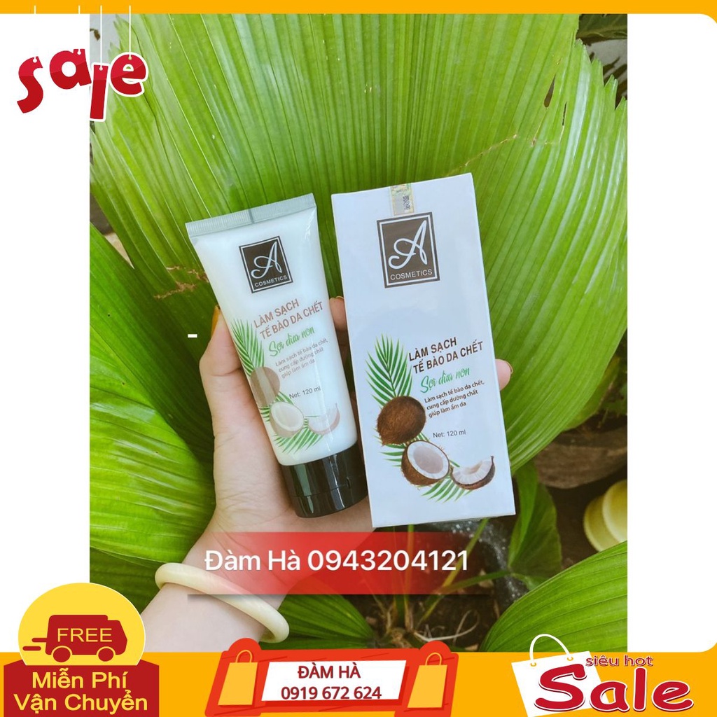 Tẩy Tế Bào Chết Mặt Sợi Dừa Non