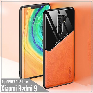 Ốp lưng cho Xiaomi Redmi 9 gương da GENEROUS che camera