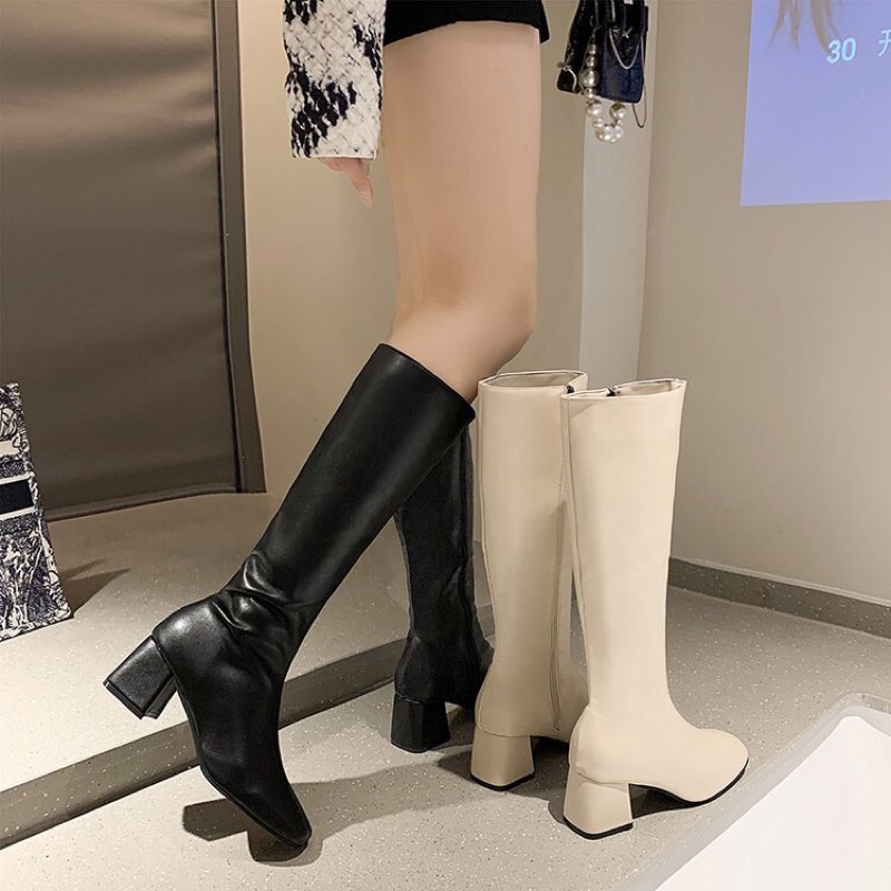 BỐT DA NỮ CAO CỔ ĐẾN ĐẦU GỐI ĐẾ CAO 5P DỄ MIX ĐỒ HÀNG QUẢNG CHÂU - CÓ VIDEO VÀ ẢNH CHUP