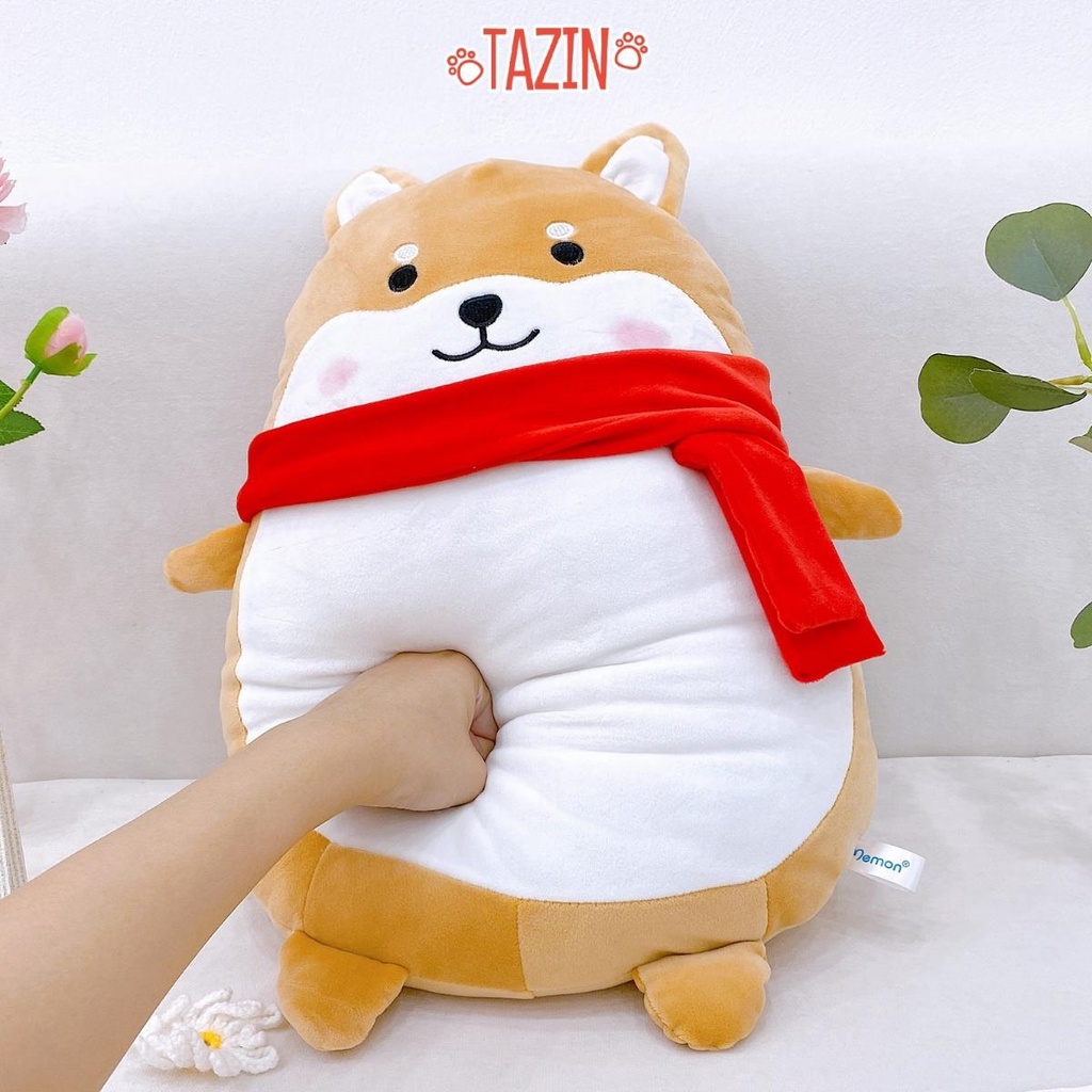 Gấu Bông Chó Shiba Đứng Quàng Khăn Dễ Thương Chất Lương Cao Tazin
