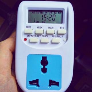 Ổ cắm hẹn giờ AL 06 (free ship) tưới lan tưới nấm tự động bật tắt đèn bơm nước đèn quán cafe