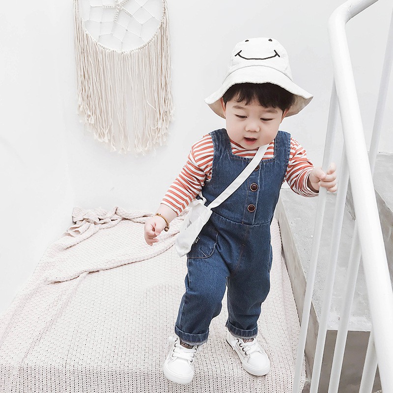 Sét yếm áo thun kẻ Babycity 20556-1