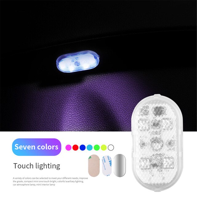 Đèn LED Cảm Ứng Không Dây Gắn Trần Xe Hơi Sạc USB Tiện Dụng