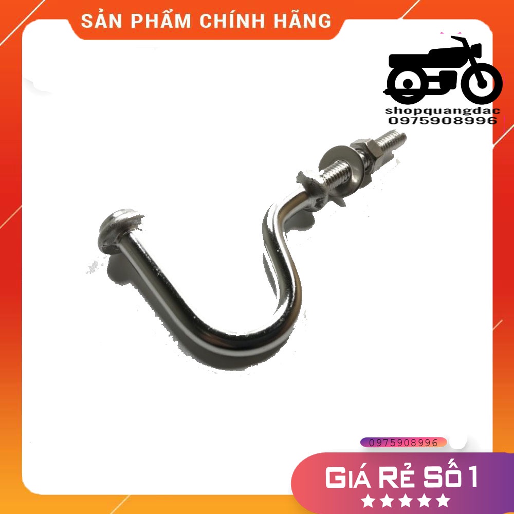 Móc treo đồ kiểu móc câu xi inox dành cho xe gắn máy