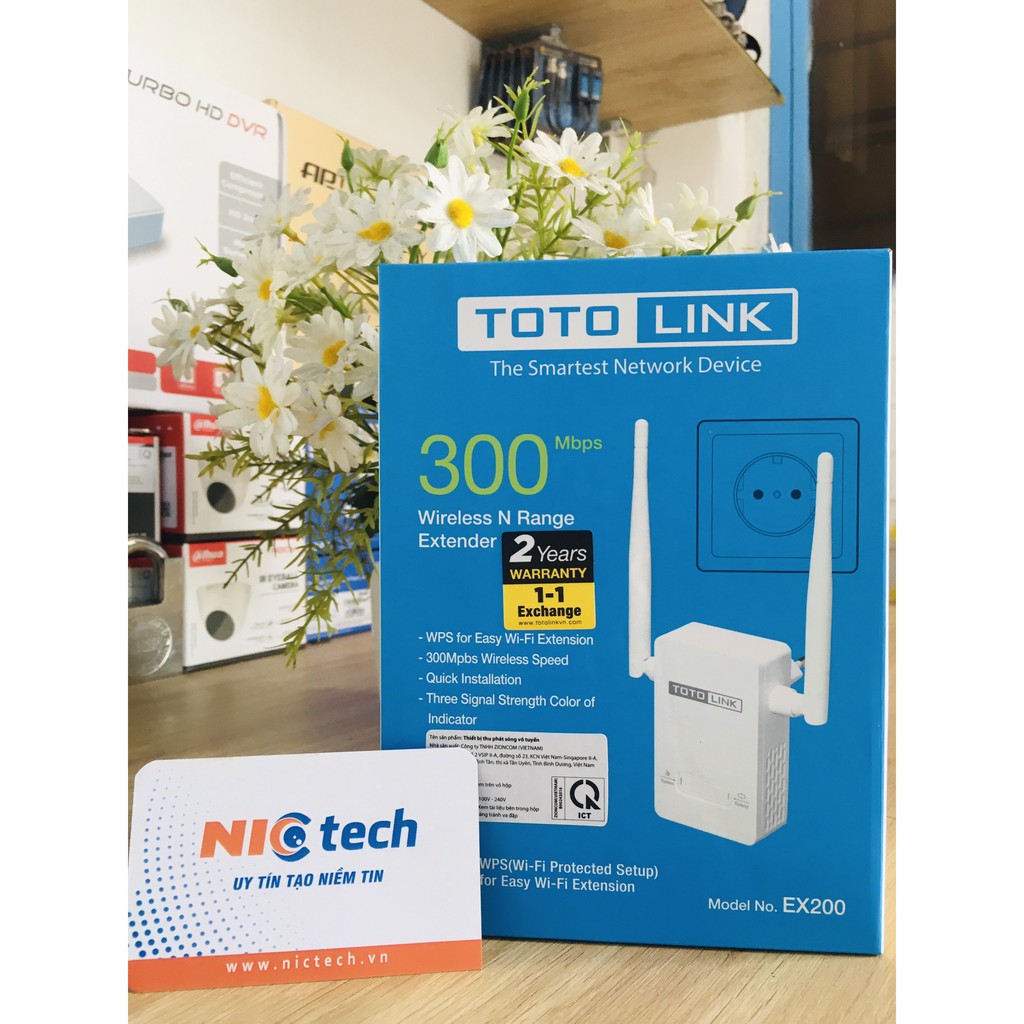 Kích sóng Toto Link EX200 giúp kích sóng wifi xa hơn mong muốn