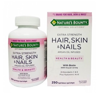 Viên Uống Đẹp Da, Tóc, Móng, Hair Skin Nail Nature's Bounty 250 viên