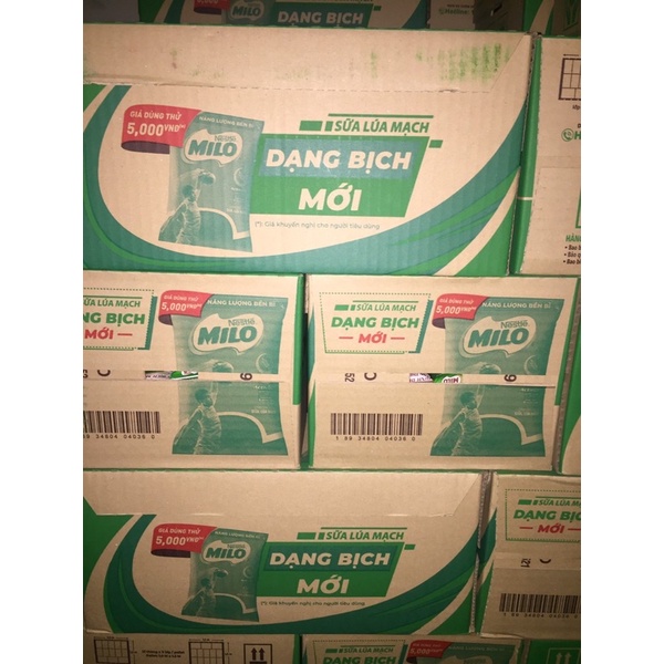 Thùng sữa 48 bịch sữa Milo 180ml ( Date mới)