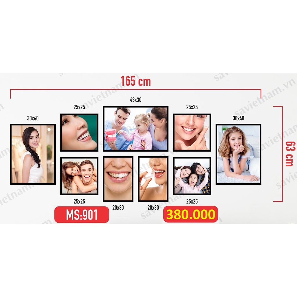 Set tranh fomex trang trí nha khoa