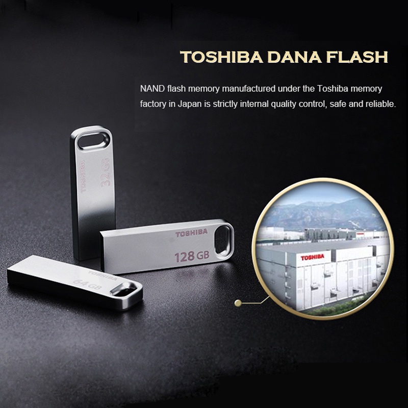 Usb TOSHIBA Dung Lượng 128GB Chống Thấm Nước Tiện Dụng