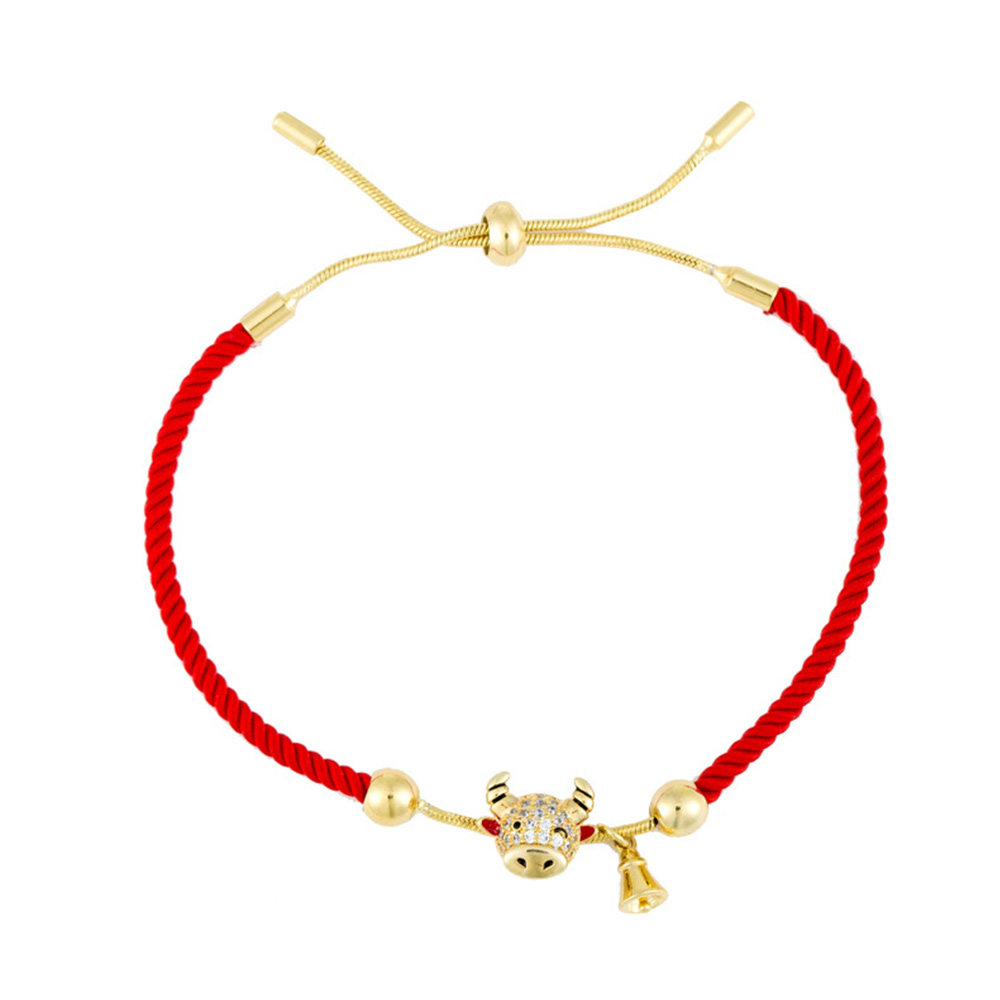 Vòng Tay Dây Bện Màu Đỏ May Mắn Cho Nữ