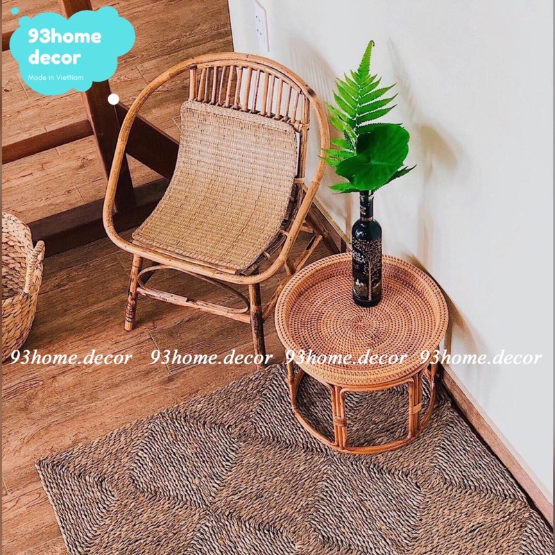 Ghế mây thư giãn, ghế decor bập bênh/ sò cho bé chất liệu mây tự nhiên