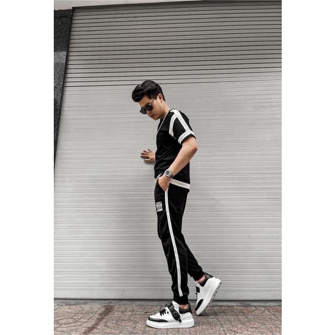 Bộ thể thao nam 3K SHOP  Đồ bộ nam cao cấp thời trang thu đông áo cộc quần dài ,chất liệu cotton 100% thoáng mát