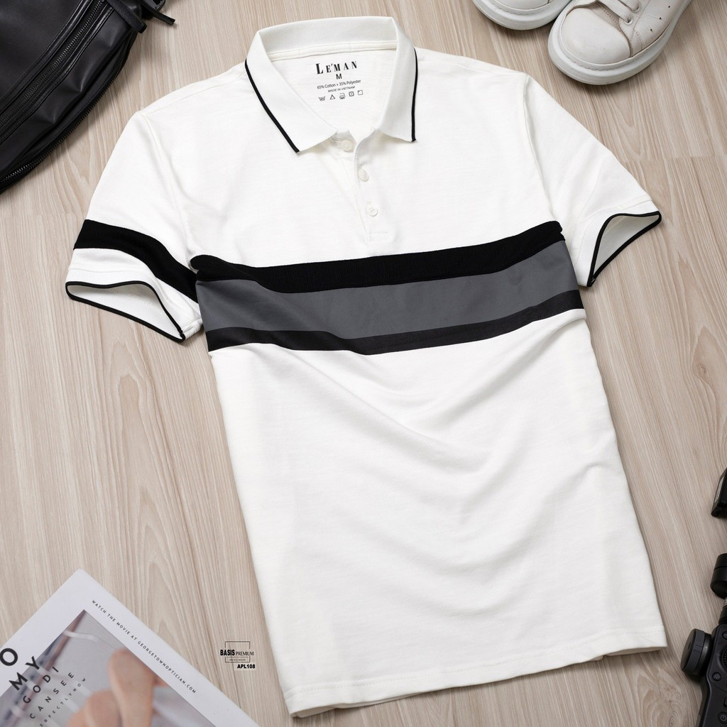 Áo POLO Nam Dáng Hàn Cổ Bẻ Tay Ngắn Cotton Lạnh 4 Chiều, Form Chuẩn A4