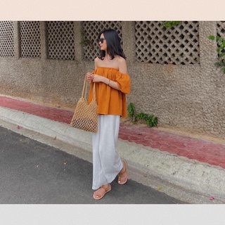 Áo Lụa Trễ Vai Tay Bồng 💋