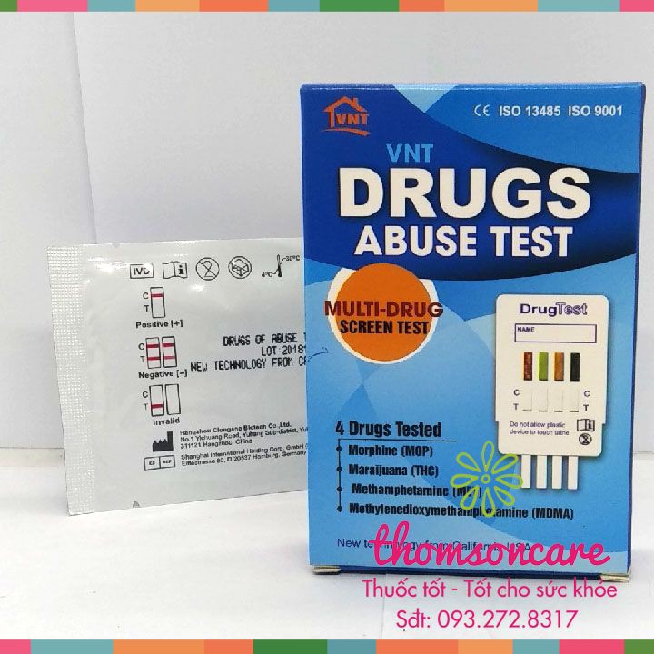 Que Thử Ma Túy Tổng Hợp - Que Thử 4 Chất Gây Nghiện - Test Thử Ma Túy Các Loại Drugs of Abuse test