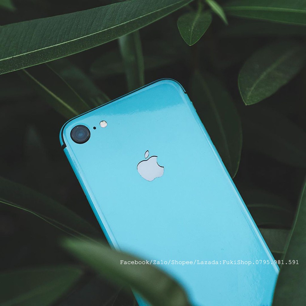 [IPHONE]Tấm Dán Skin Glossy Light Blue Xanh FULL VIỀN Cho 5 6 7 8 6plus 7plus 8plus X XS XR XSMAX 11 PRO MAX 12 PRO MAX