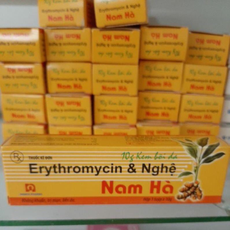 Kem bôi ngoài da Ery & Nghệ Nam Hà 10g - Kháng khuẩn, ngừa thâm mụn, liền da.