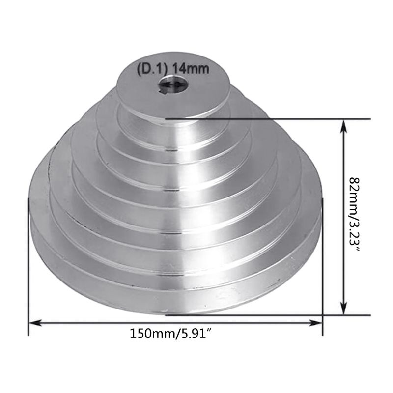 Ròng Rọc Nhôm 5 Bước 150mm Hình Chữ V
