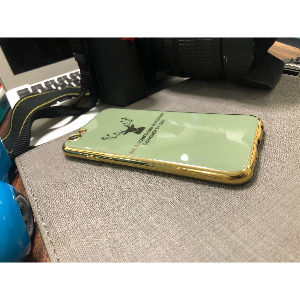 Ốp Iphone viền MẠ VÀNG HƯƠU Xanh Ngọc BẢO VỆ CAM dẻo bóng full case 6/6s đến 11 Promax-H Case | BigBuy360 - bigbuy360.vn