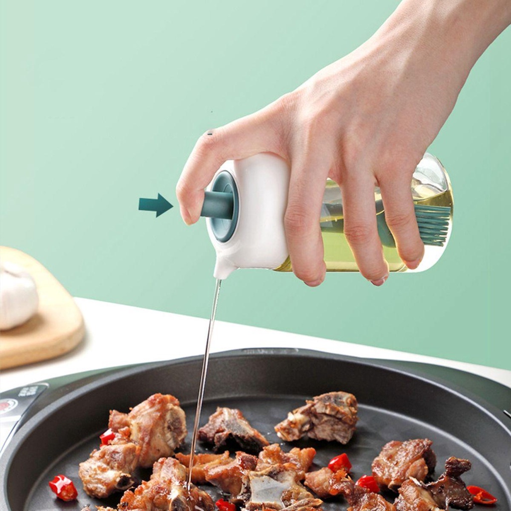 Lọ Đựng Gia Vị Bằng Silicone Kèm Cọ Quét Dầu Tiện Dụng Cho Nhà Bếp