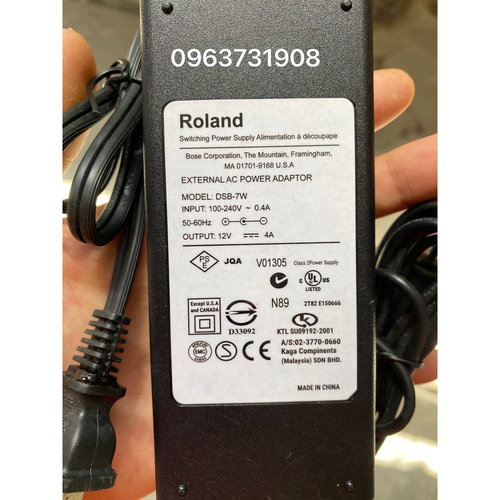 Nguồn-adapter Roland 12v 4A chính hãng